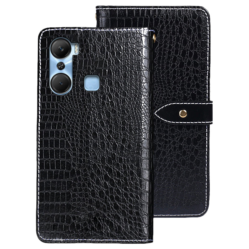 IDEWEI For Infinix Hot 12 Pro 4G Crocodile Texture PU Leather Viewing Stand Phone Flip Wallet Case Magnetic Clasp Phone Cover IDEWEI For Infinix Hot 12 Pro 4G Crocodile Texture PU Leather Viewing Stand Phone Flip Wallet Case Magnetic Clasp Phone Cover